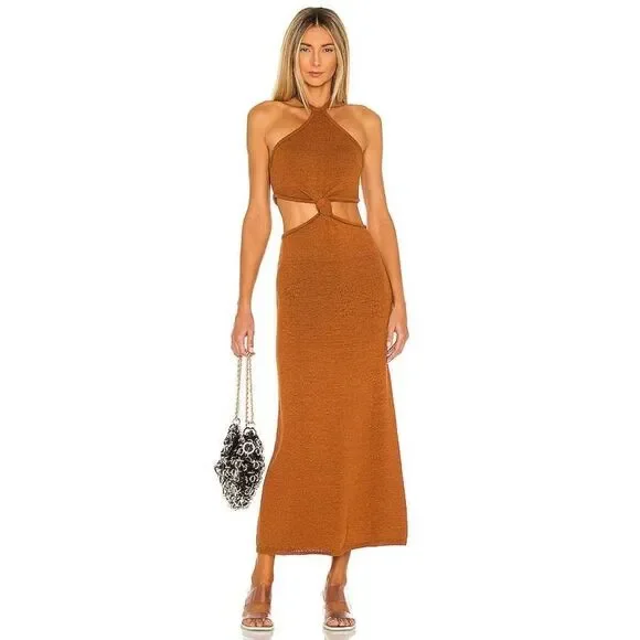 Cult Gaia Cameron Knit Dress in Amber Large Cult Gaia Cameron Knit Dress in Amber Large